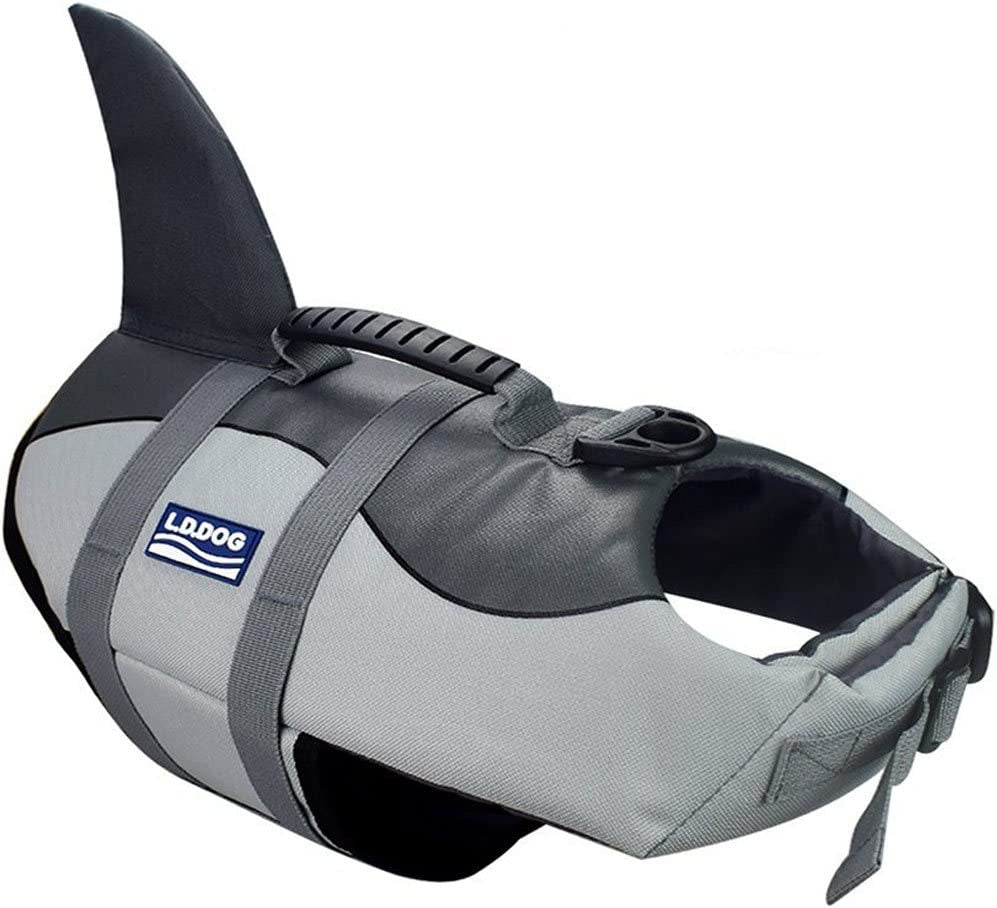 Adjustable Quick-Dry Dog Life Jacket with Safety Handle