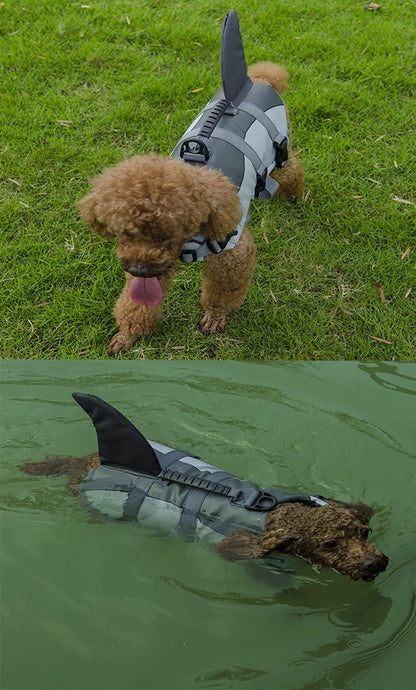 Adjustable Quick-Dry Dog Life Jacket with Safety Handle
