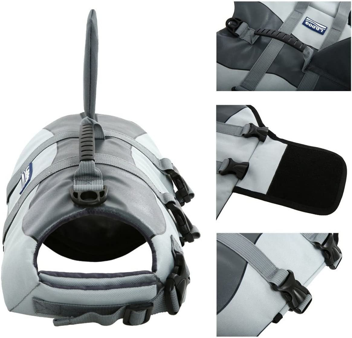 Adjustable Quick-Dry Dog Life Jacket with Safety Handle