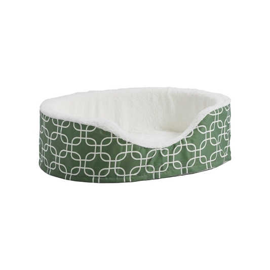 Orthoperdic Egg-Crate Nesting Pet Bed W/Teflon Fabric Protector, Medium Green