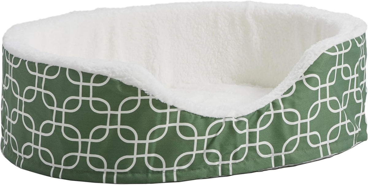 Orthoperdic Egg-Crate Nesting Pet Bed W/Teflon Fabric Protector, Medium Green